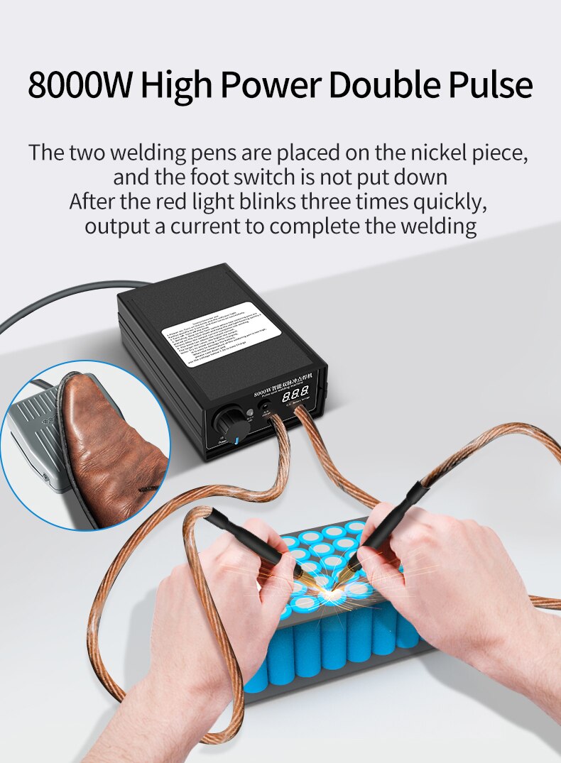 8000W Mini Nokta Kaynak Makine - Spot Welder 18650 Battery Pack incelemesi ve fiyatı