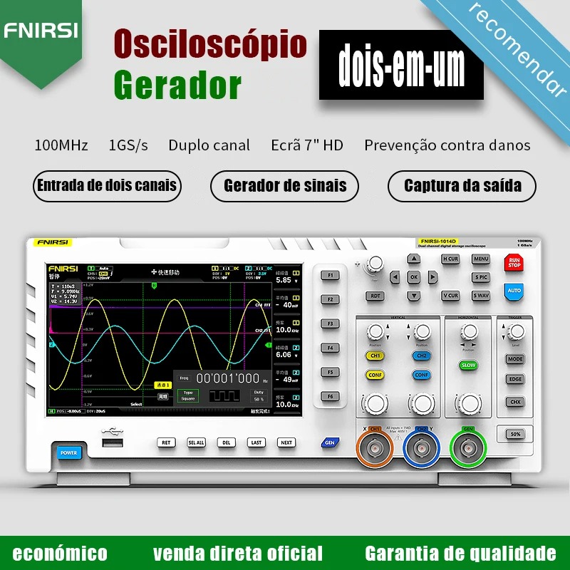 FNIRSI 1014D Dijital Osiloskop - Digital Storage Oscilloscope 100Mhz incelemesi ve fiyatı